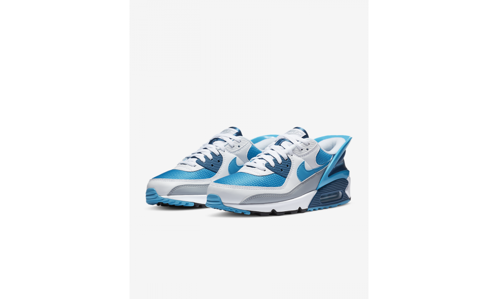 Nike air max 90 white blue black best sale